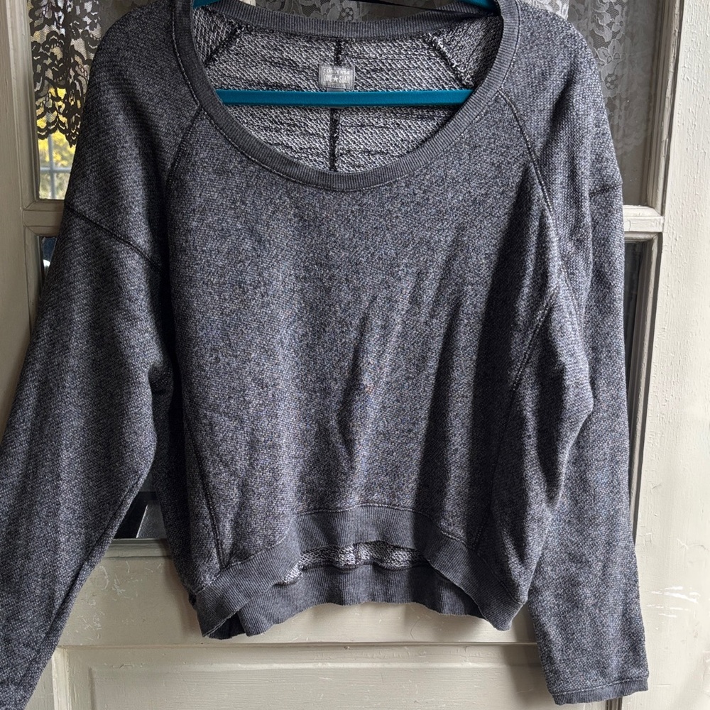 Converse One Star Gray crop sweatshirt
